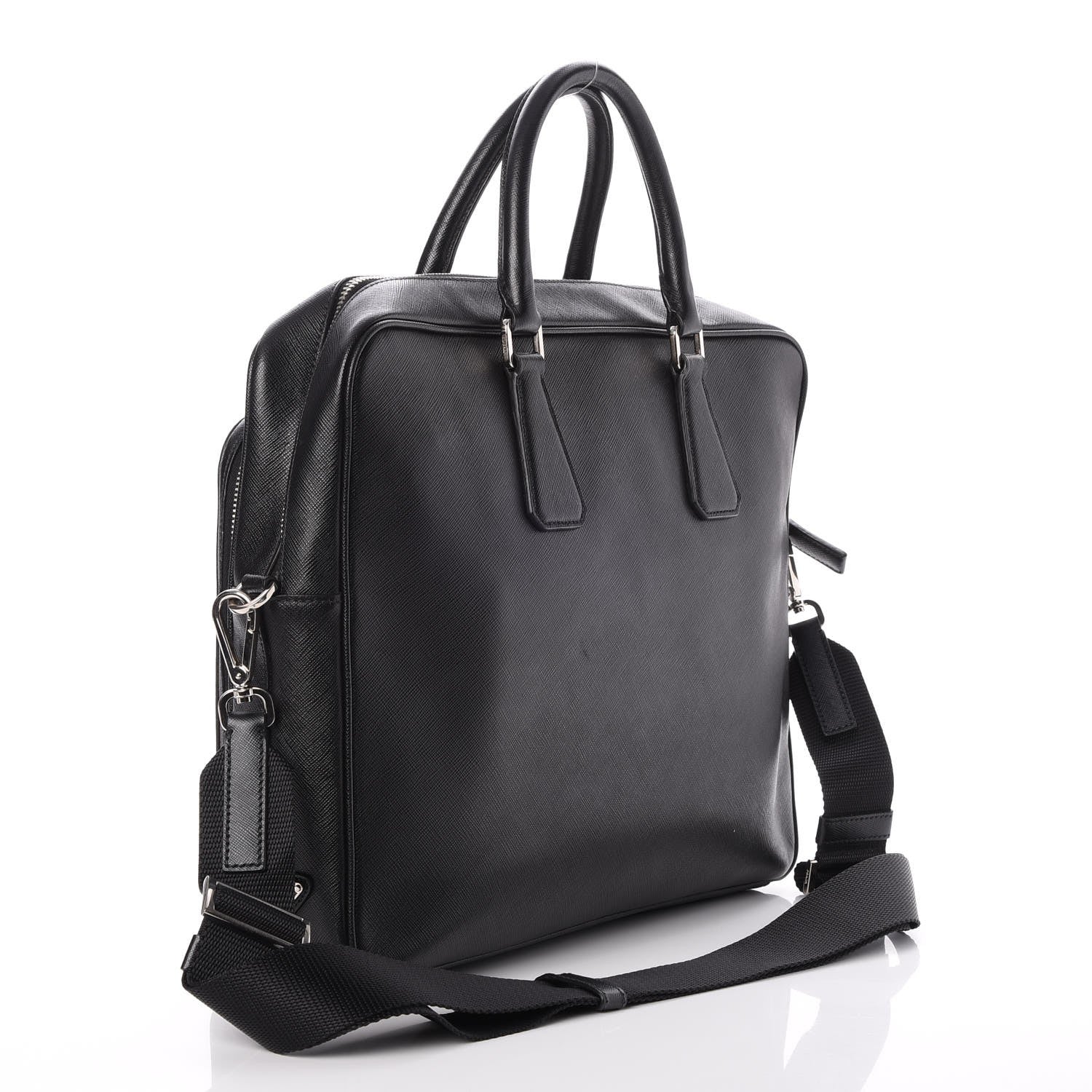 Prada Saffiano Travel Briefcase Nero Black 4 of 7