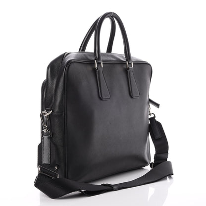 Prada Saffiano Travel Briefcase Nero Black 4 of 7