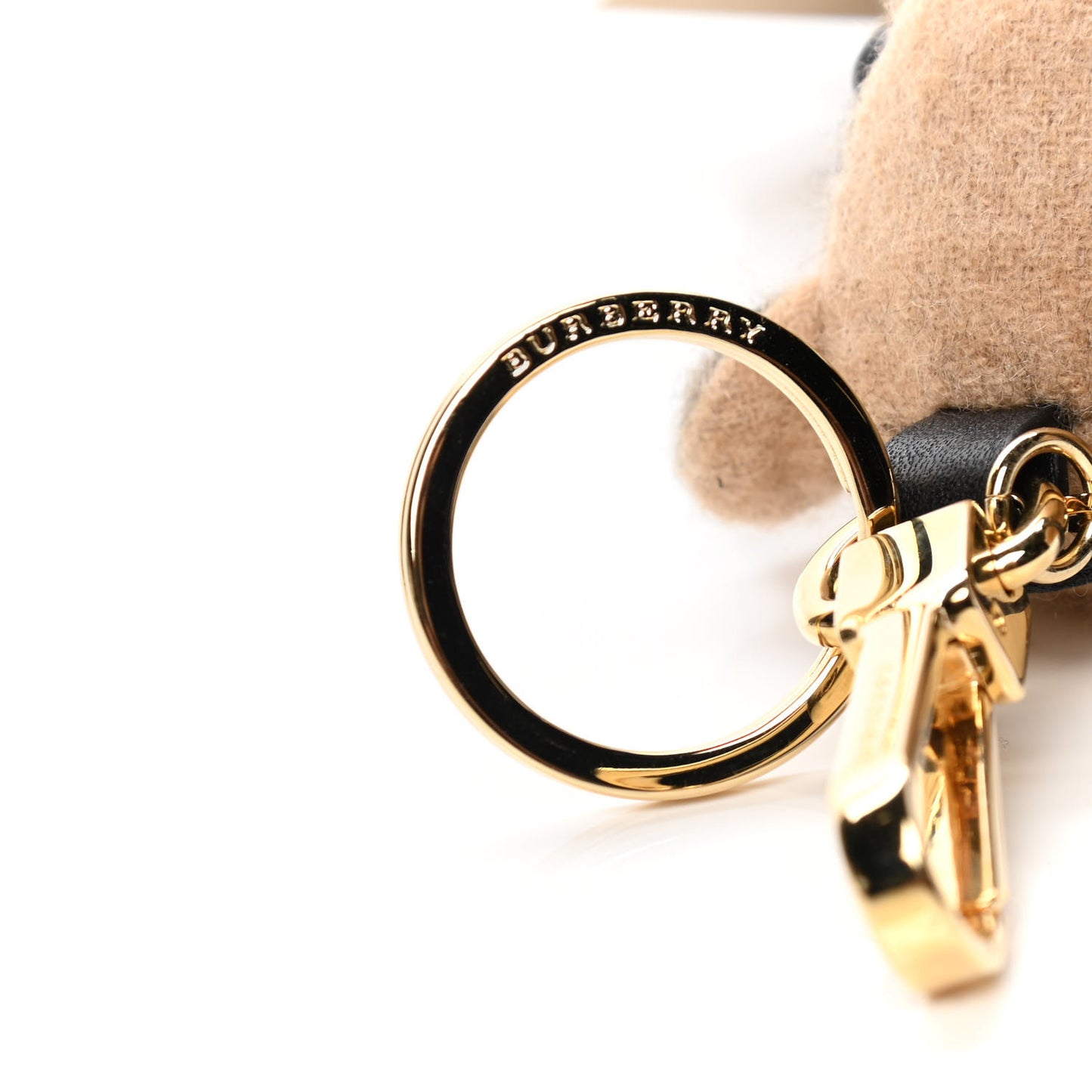 Cashmere Vintage Check Thomas Bear Bag Charm Camel