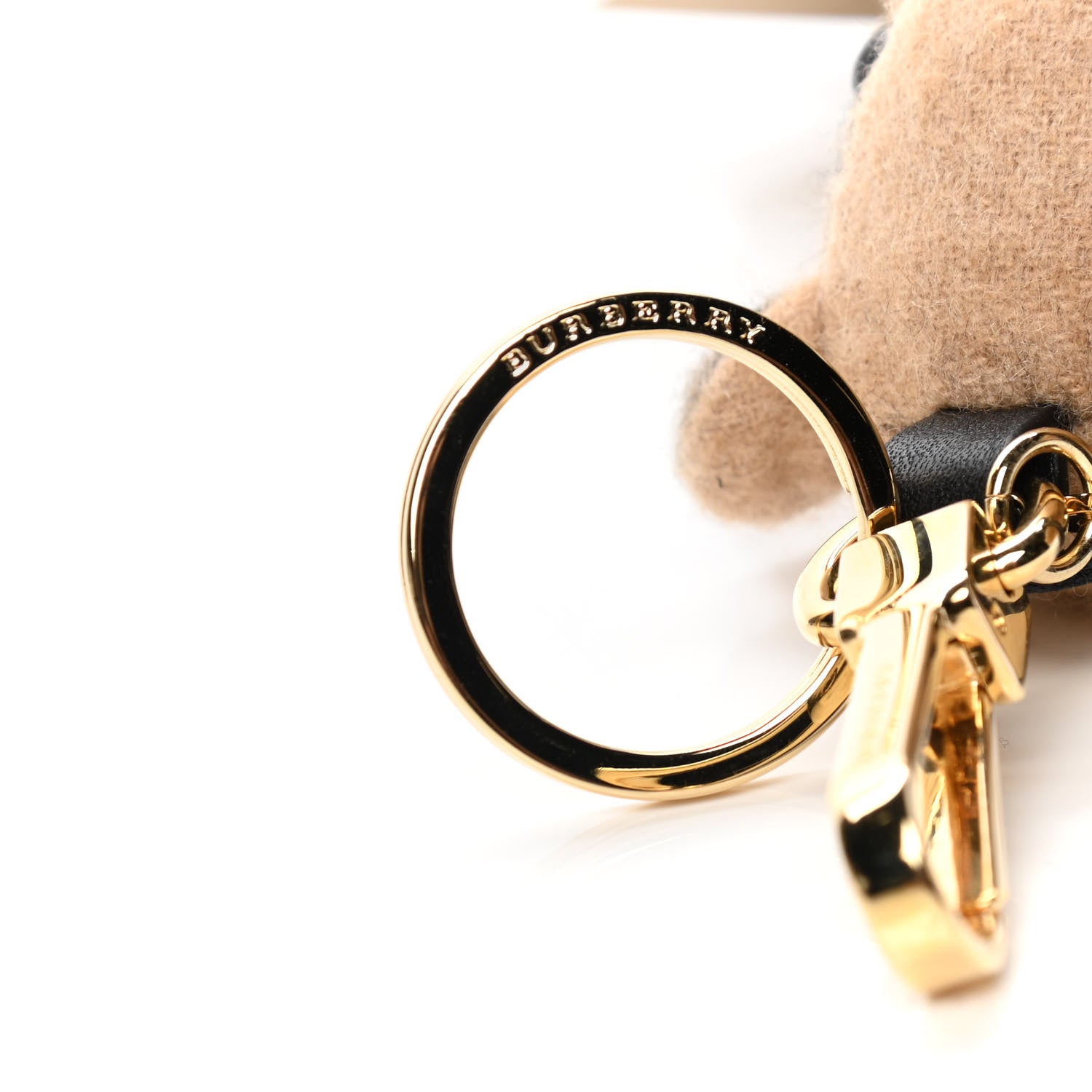 Burberry Cashmere Vintage Check Thomas Bear Bag Charm Camel 4 of 4