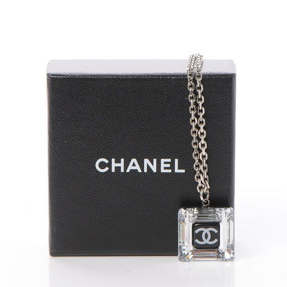 Chanel Lucite CC Square Charm Necklace 9 of 9