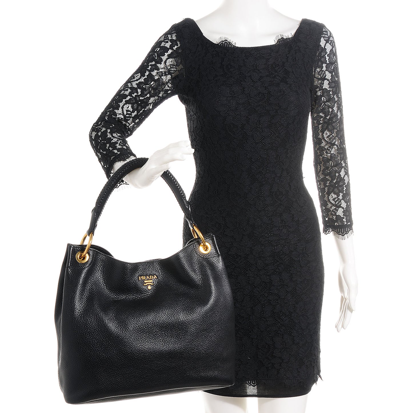 Vitello Daino Hobo Nero Black