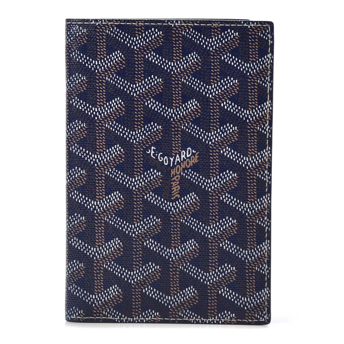 Goyardine Passport Wallet Navy