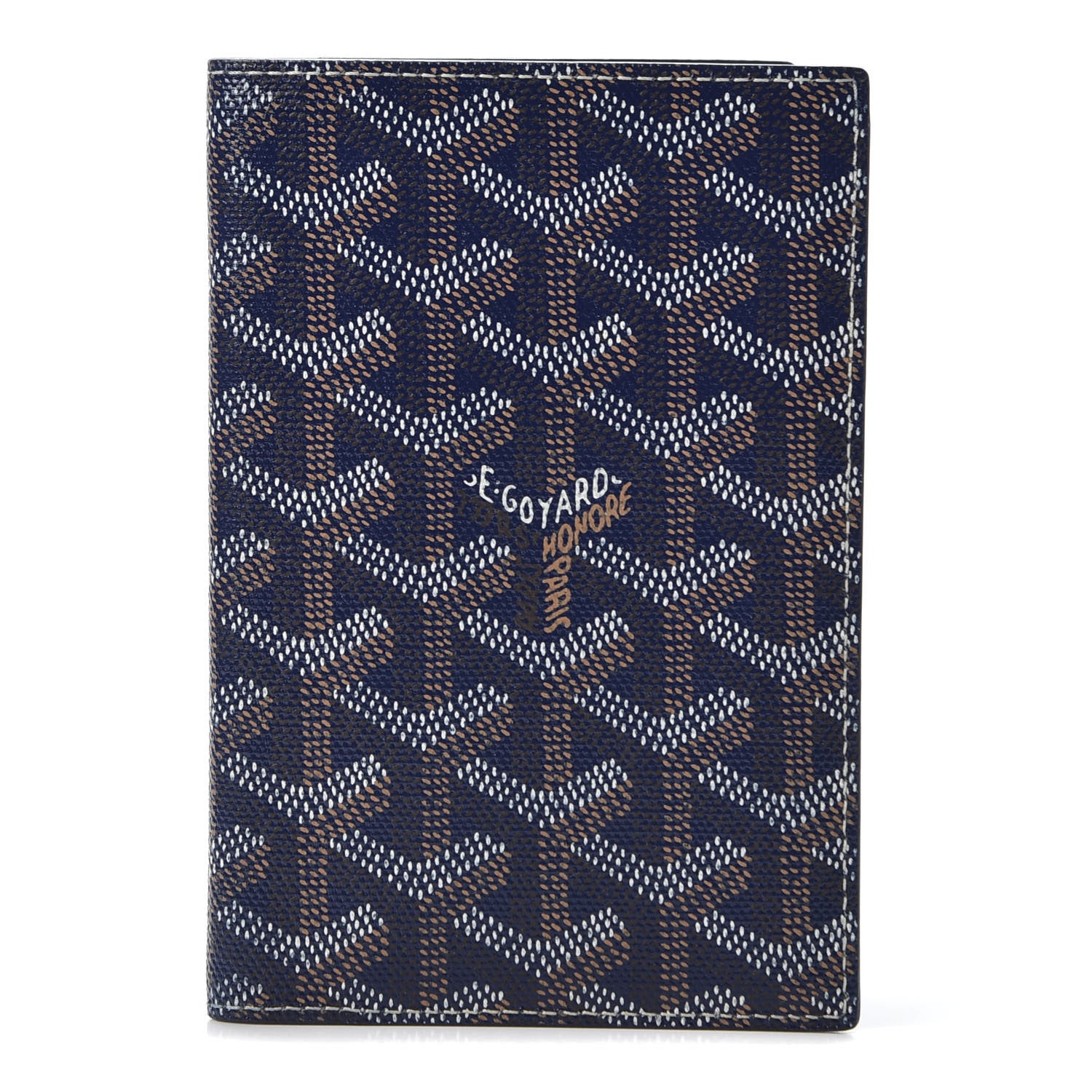 Goyard Goyardine Passport Wallet Navy 1 of 8
