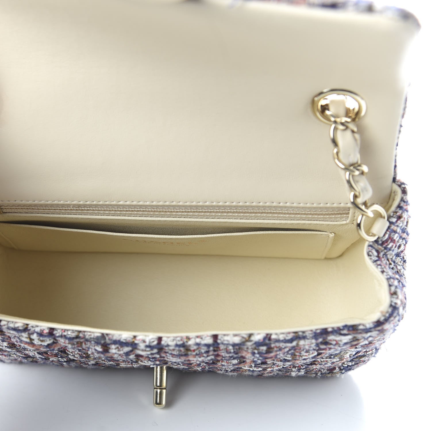 Chanel Tweed Quilted Mini Rectangular Flap Pink 8 of 19