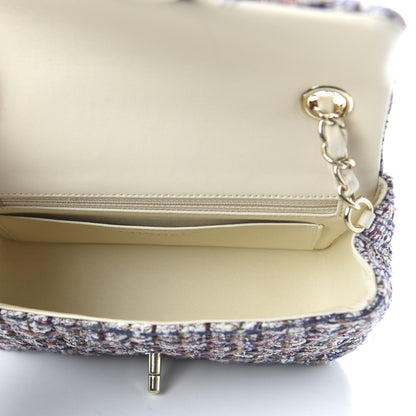 Chanel Tweed Quilted Mini Rectangular Flap Pink 8 of 19