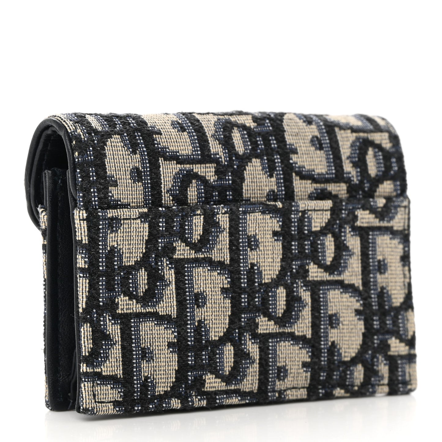 Oblique Saddle Card Holder Blue