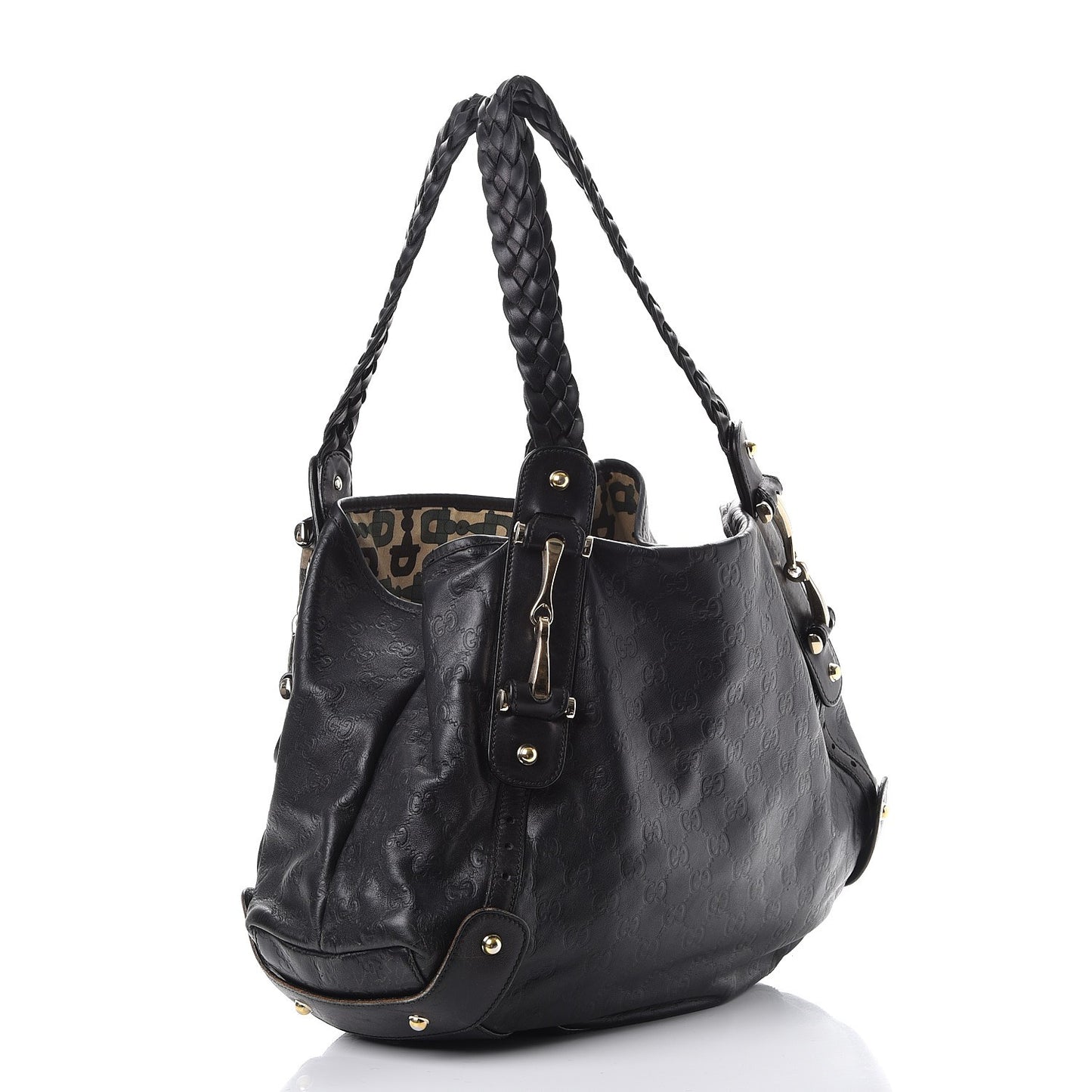 Guccissima Medium Pelham Shoulder Bag Black