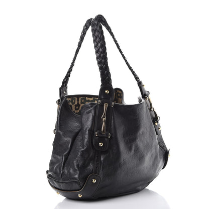 Gucci Guccissima Medium Pelham Shoulder Bag Black 3 of 8