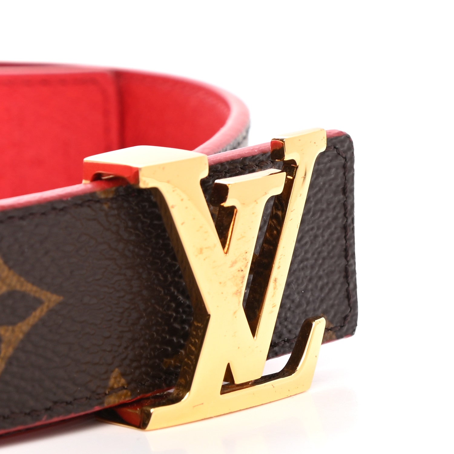 Louis Vuitton Monogram 30mm LV Initiales Reversible Belt 80 32 Coquelicot 6 of 7