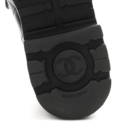 Chanel Calfskin Stitched CC Loafers 38.5 Black 7 of 10