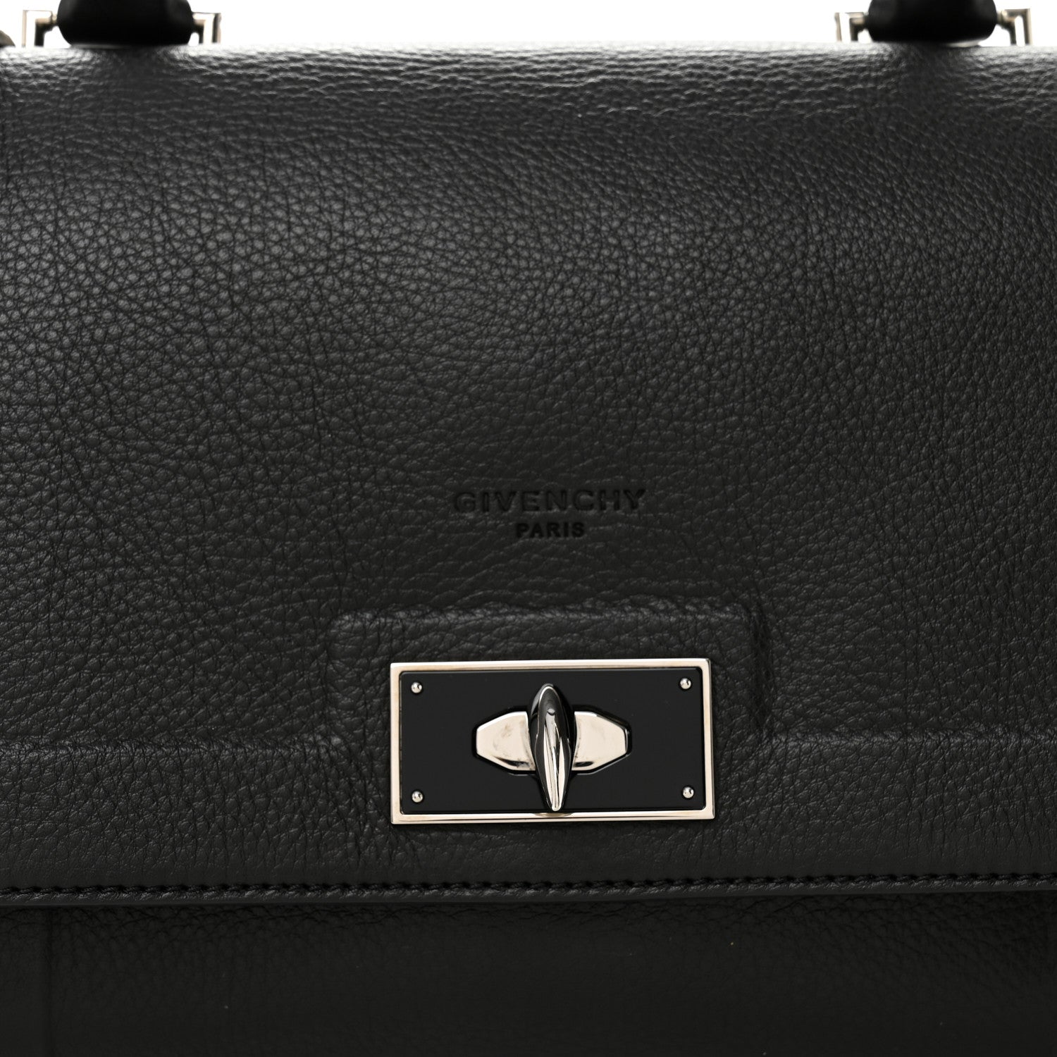 Givenchy Grained Calfskin Mini Shark Lock Satchel Black 8 of 10