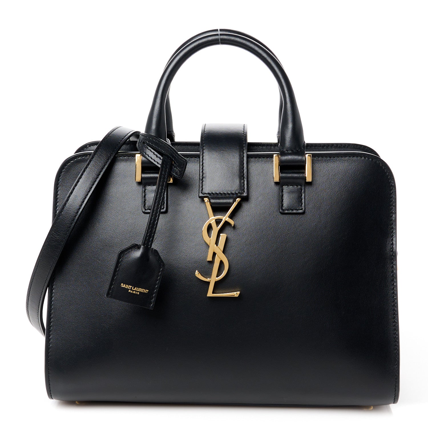 Saint Laurent Calfskin Monogram Baby Cabas Black 1 of 12