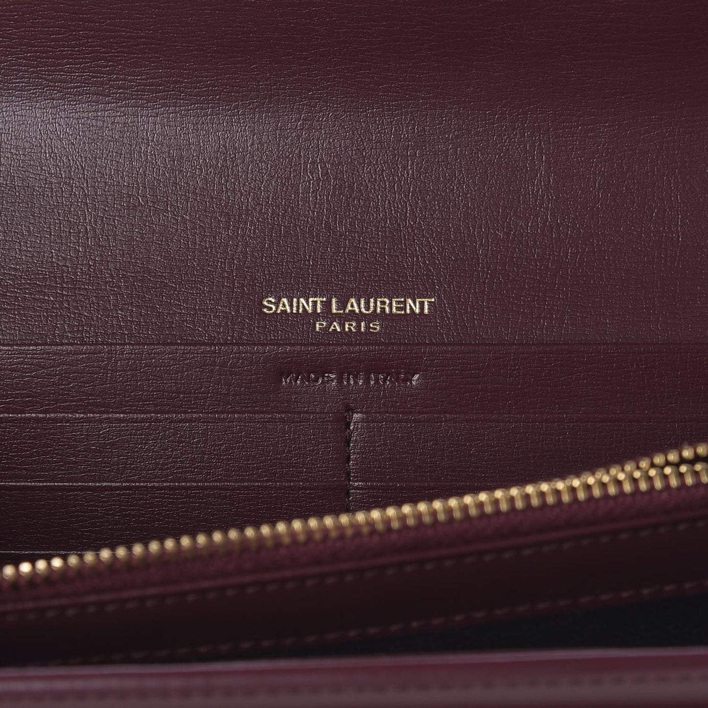 Calfskin Bellechasse Flap Clutch Burgundy