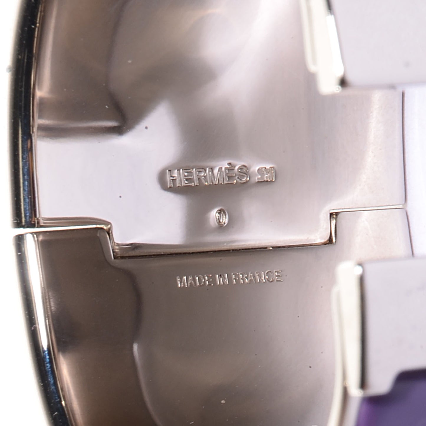 Enamel Extra Wide Clic Clac H Bracelet PM Pourpre