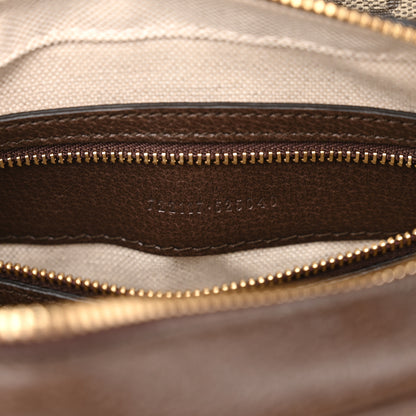 Gucci GG Supreme Monogram Textured Dollar Calfskin Web Studded Mini Ophidia Flap Shoulder Bag Beige Ebony New Acero 7 of 11