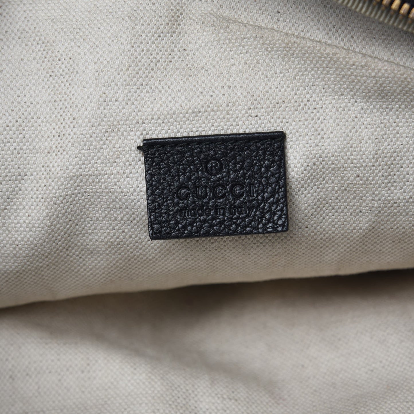 Grained Calfskin Logo Belt Bag Black