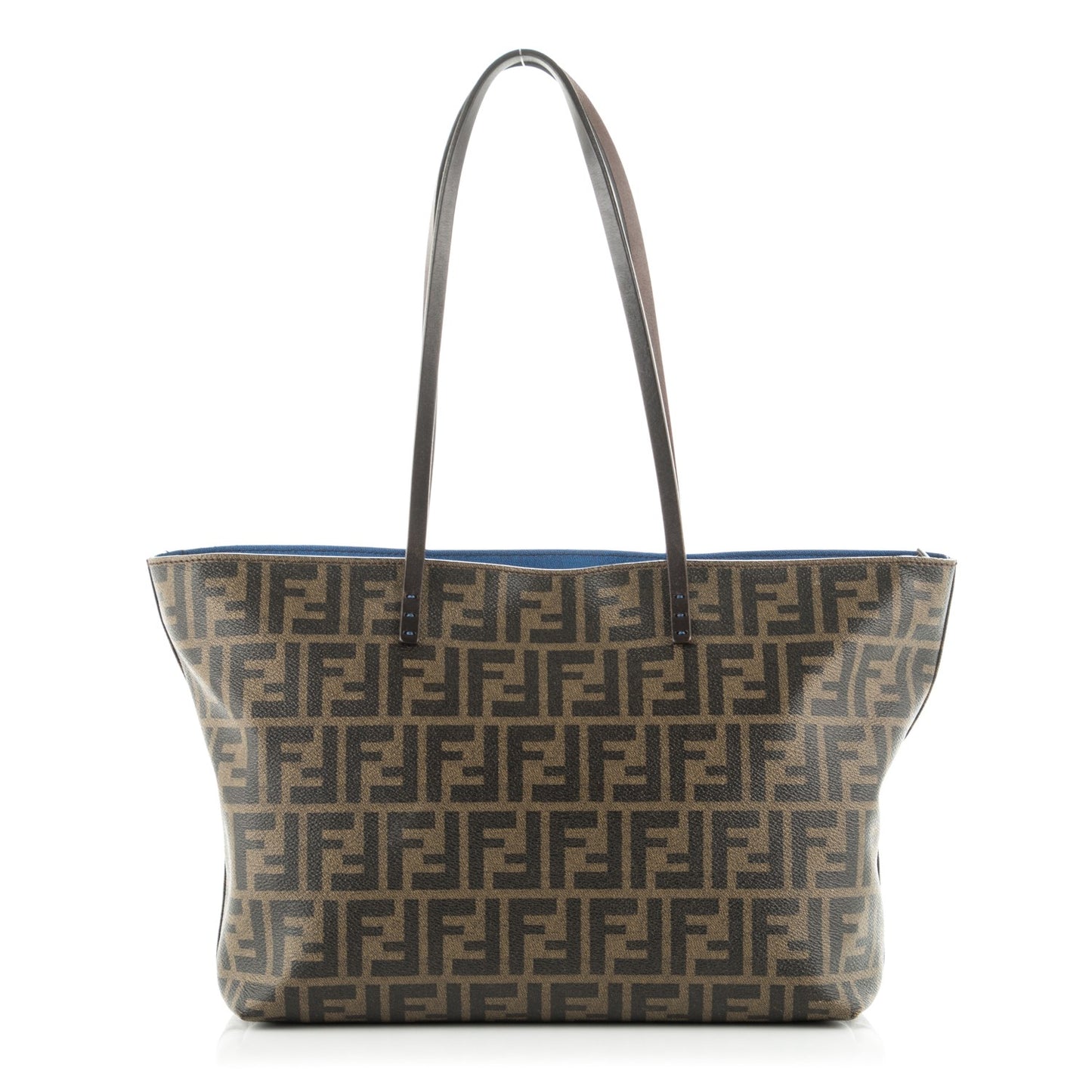 Zucca Spalmati Small Roll Tote Tobacco Blue