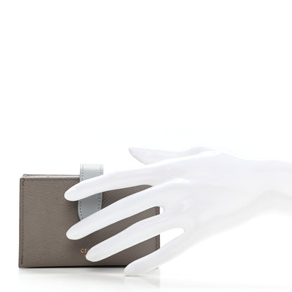 Celine Grained Calfskin Accordion Card Holder Grey 2 of 7