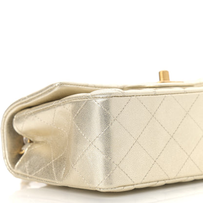 Chanel Metallic Lambskin Quilted Mini Rectangular Flap Gold 8 of 10