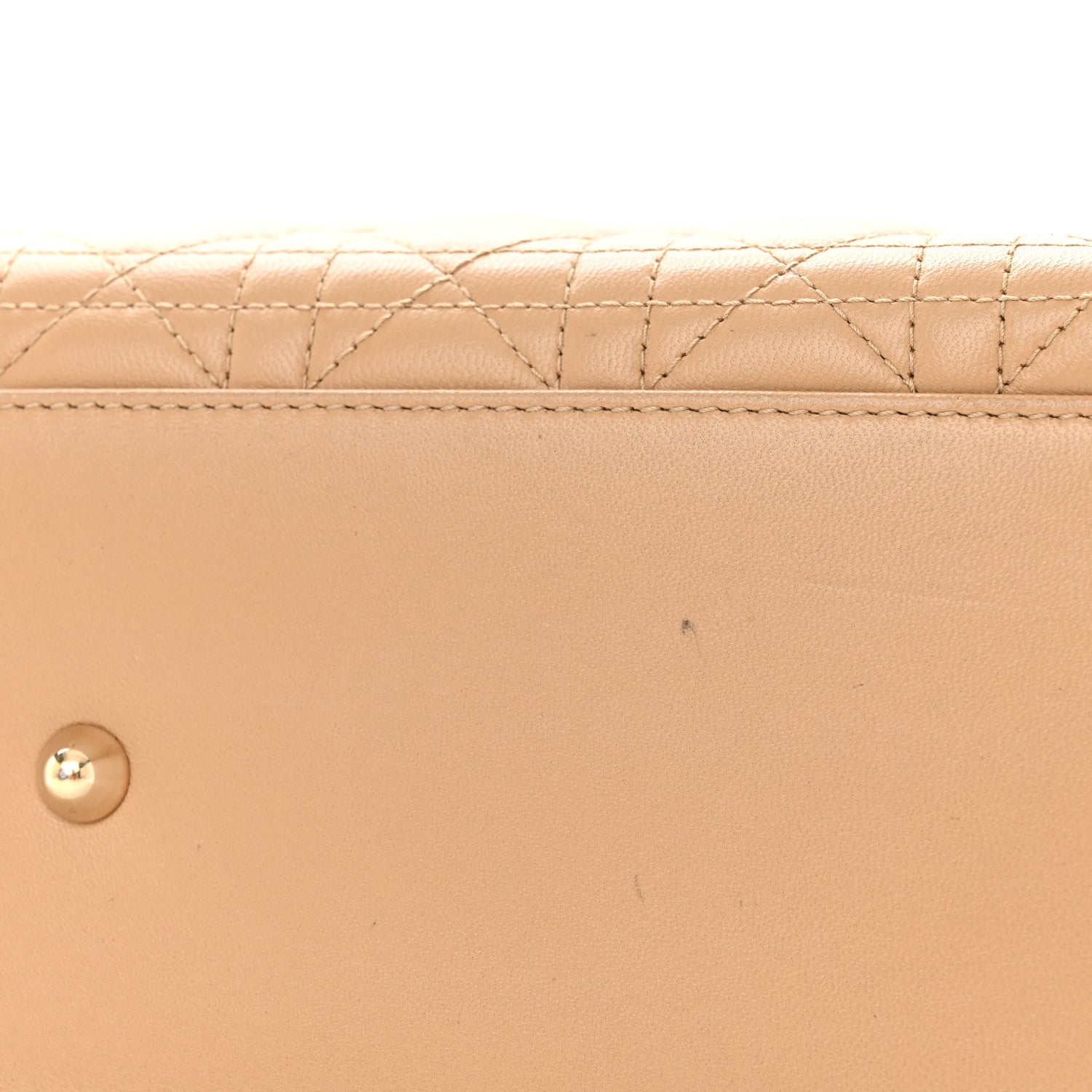 Christian Dior Lambskin Cannage Large Lady Dior Beige 11 of 13
