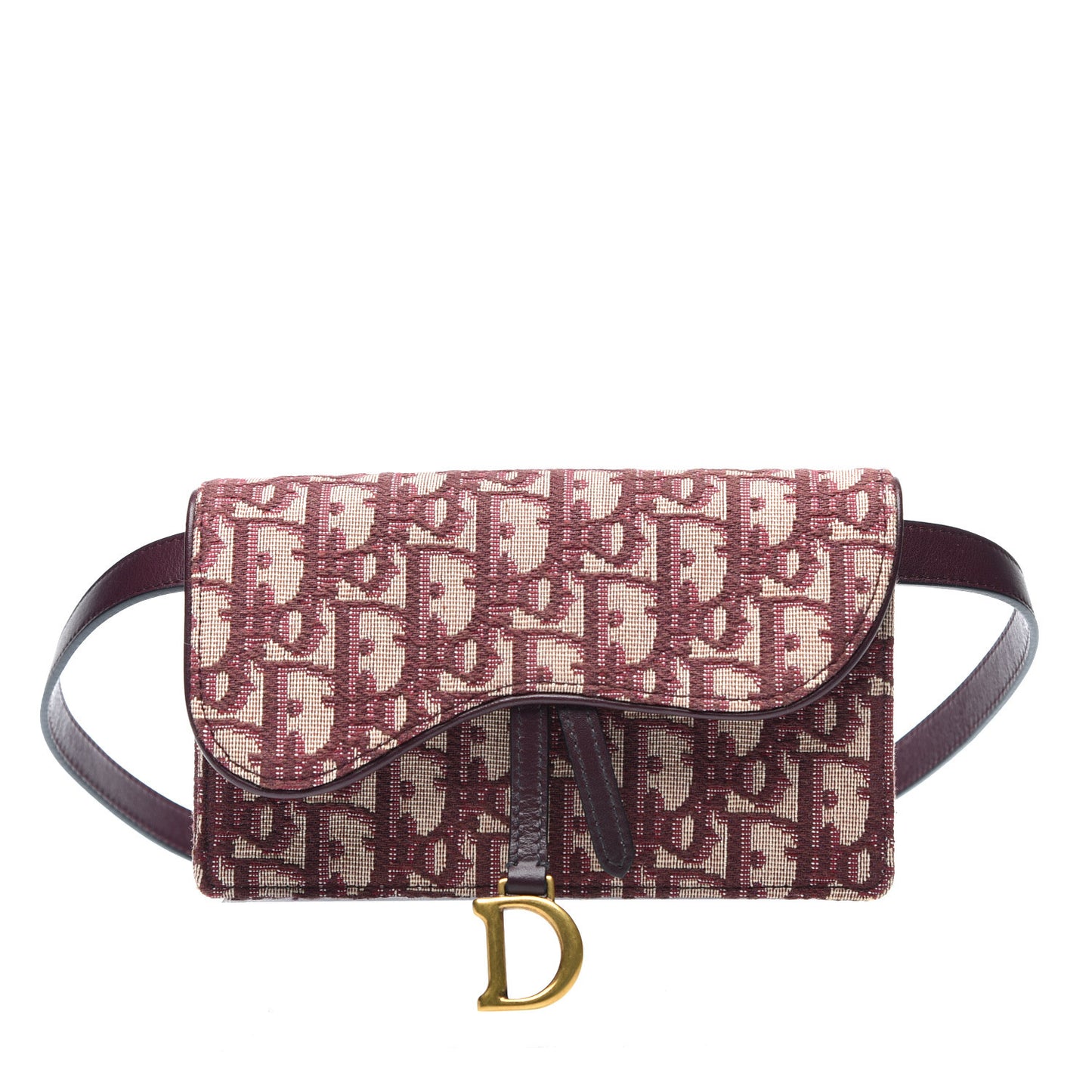 Oblique Saddle Belt Bag Bordeaux