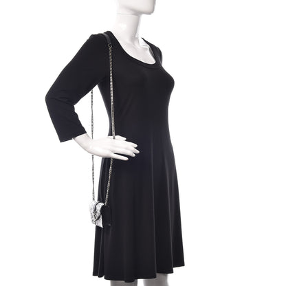 Saint Laurent Calfskin Monogram Leopard Print Mini Candy Crossbody Black White 2 of 12