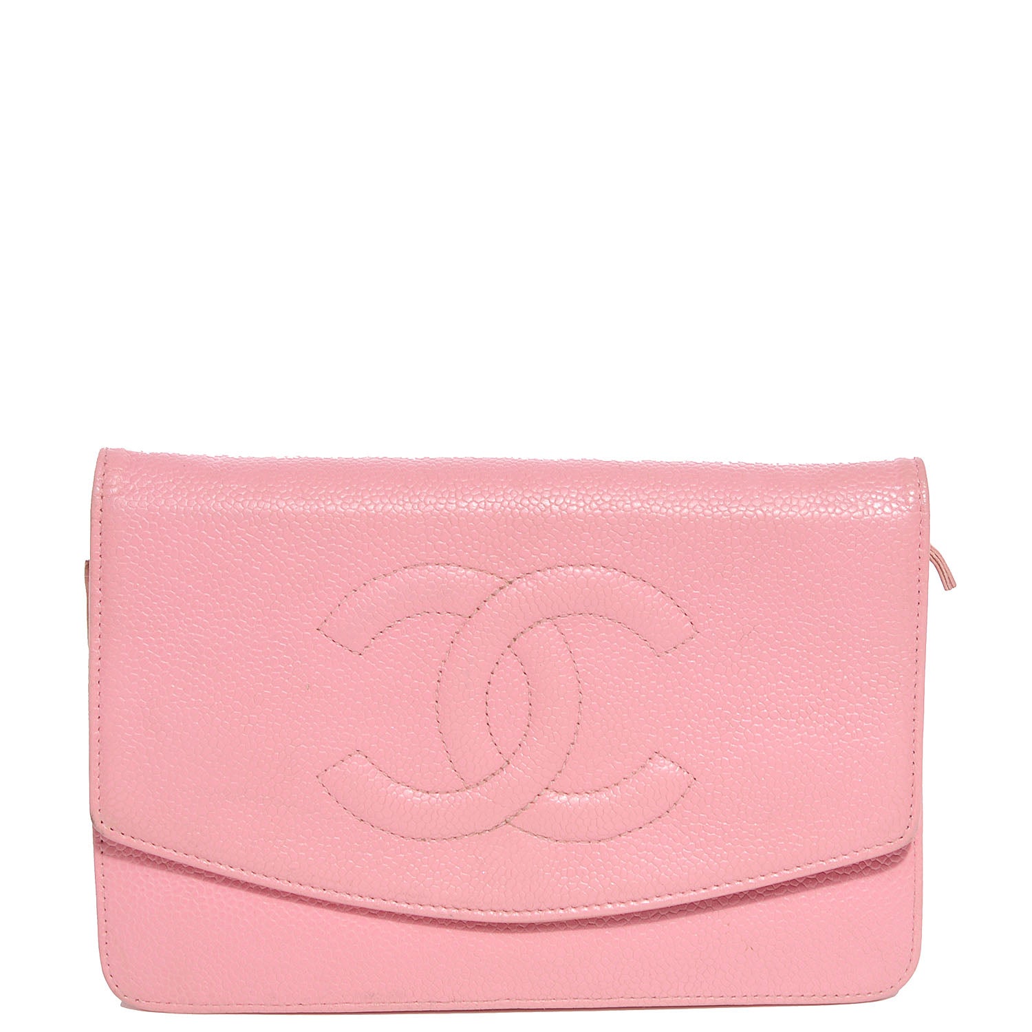 Chanel Caviar Timeless CC Wallet on Chain WOC Pink 1 of 8