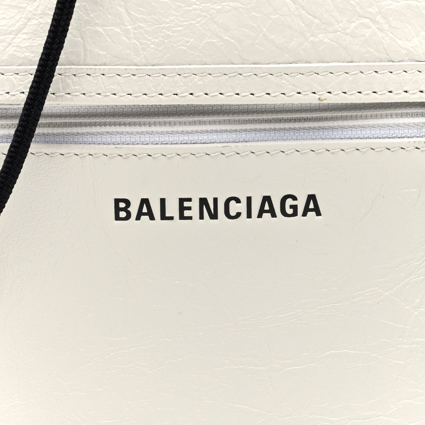 Agneau Arena Small Explorer Crossbody Pouch White