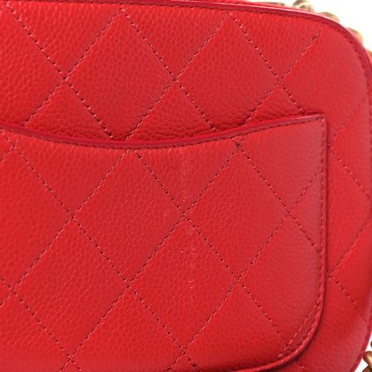 Chanel Caviar Quilted Small Camera Case Red 10 of 10