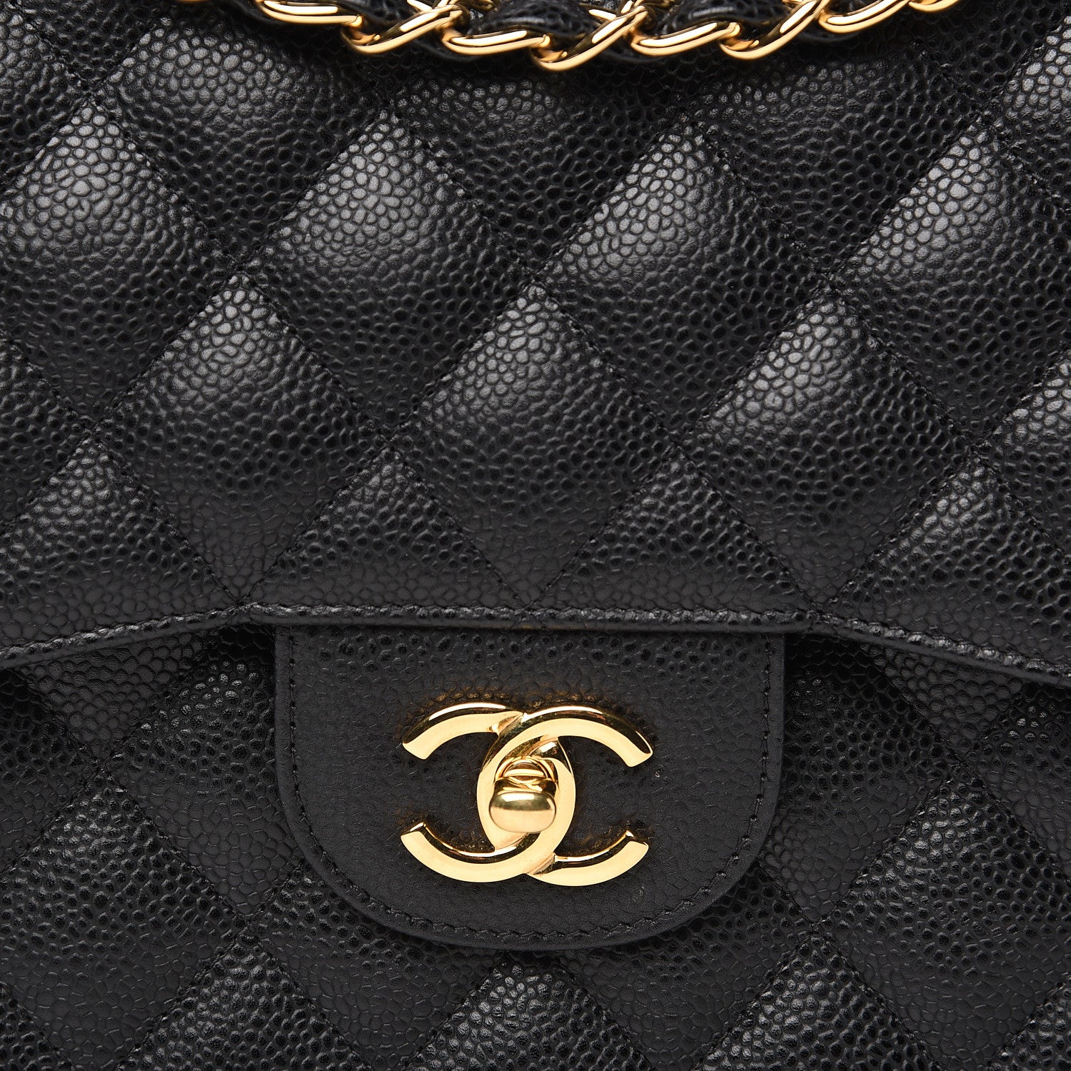 Chanel Caviar Quilted Jumbo Double Flap Black 7 of 9