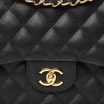 Chanel Caviar Quilted Jumbo Double Flap Black 7 of 9