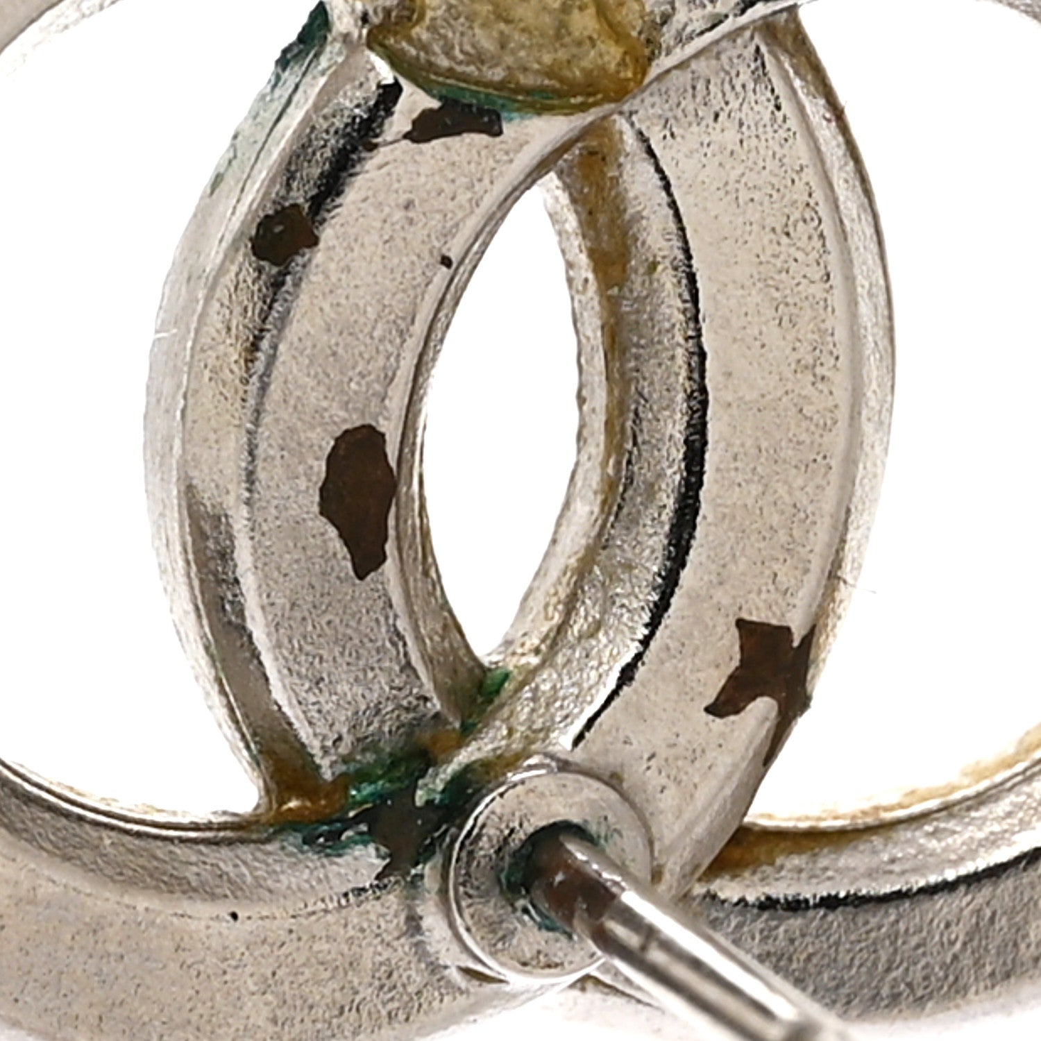 Chanel Baguette Crystal CC Earrings Silver 5 of 6