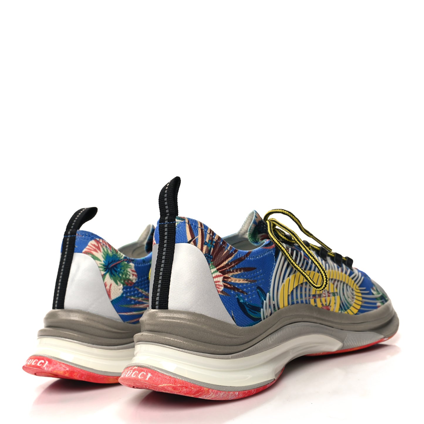 Technical Knit Fabric Waves Womens Gucci Run Sneakers 10 Multicolor
