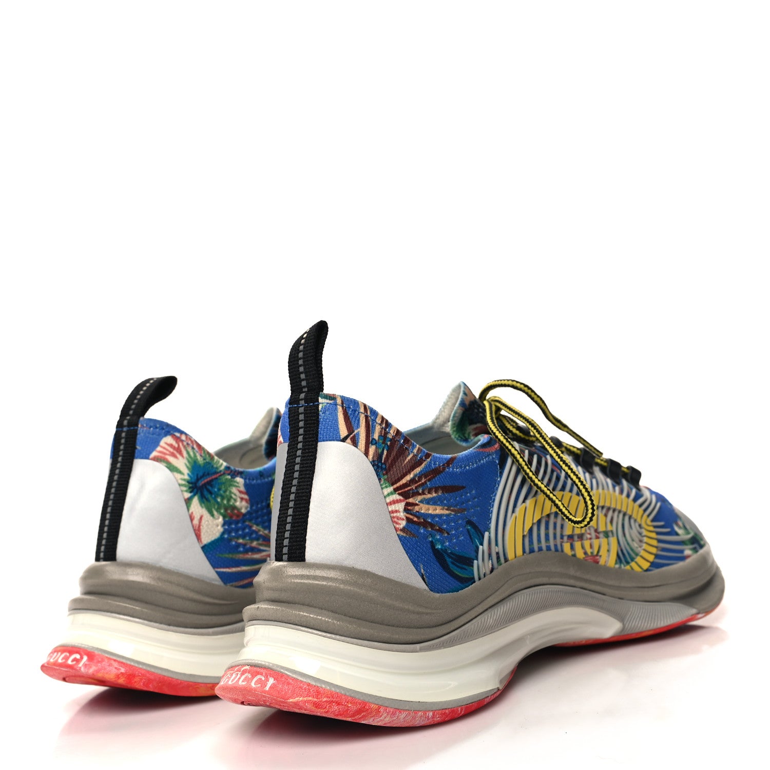 Gucci Technical Knit Fabric Waves Womens Gucci Run Sneakers 10 Multicolor 4 of 6