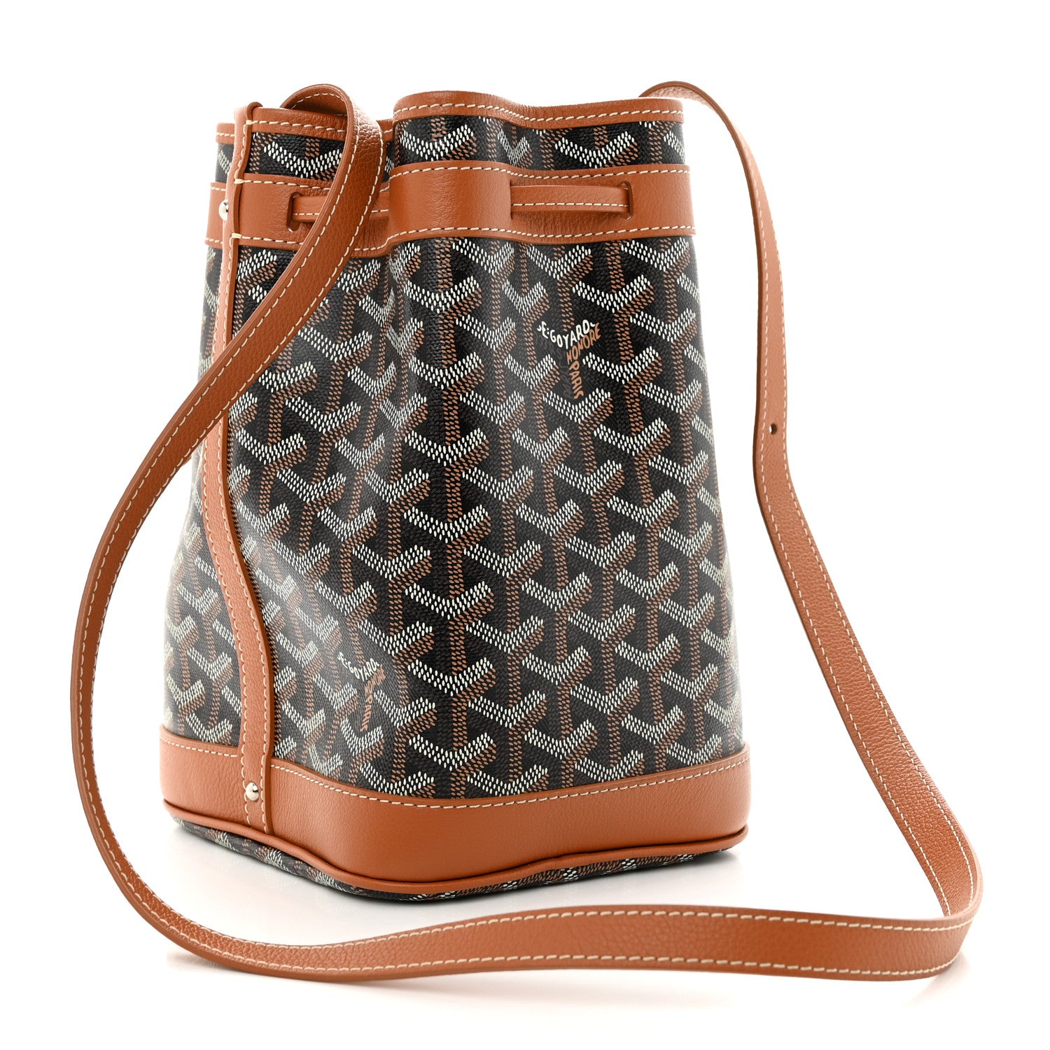 Goyard Goyardine Petit Flot Bucket Bag PM Black Gold 3 of 10