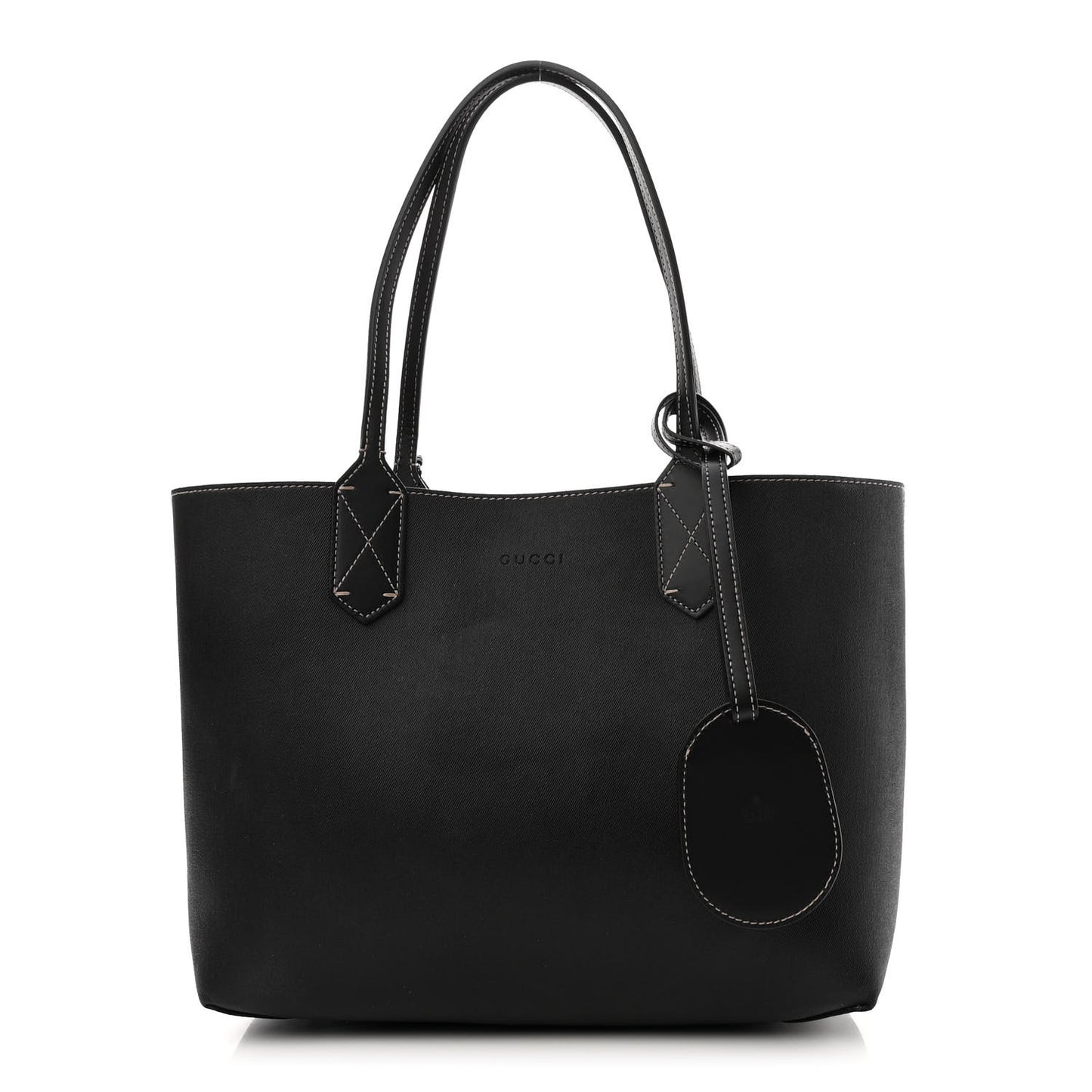 GG Supreme Monogram Small Reversible Tote Dark Brown