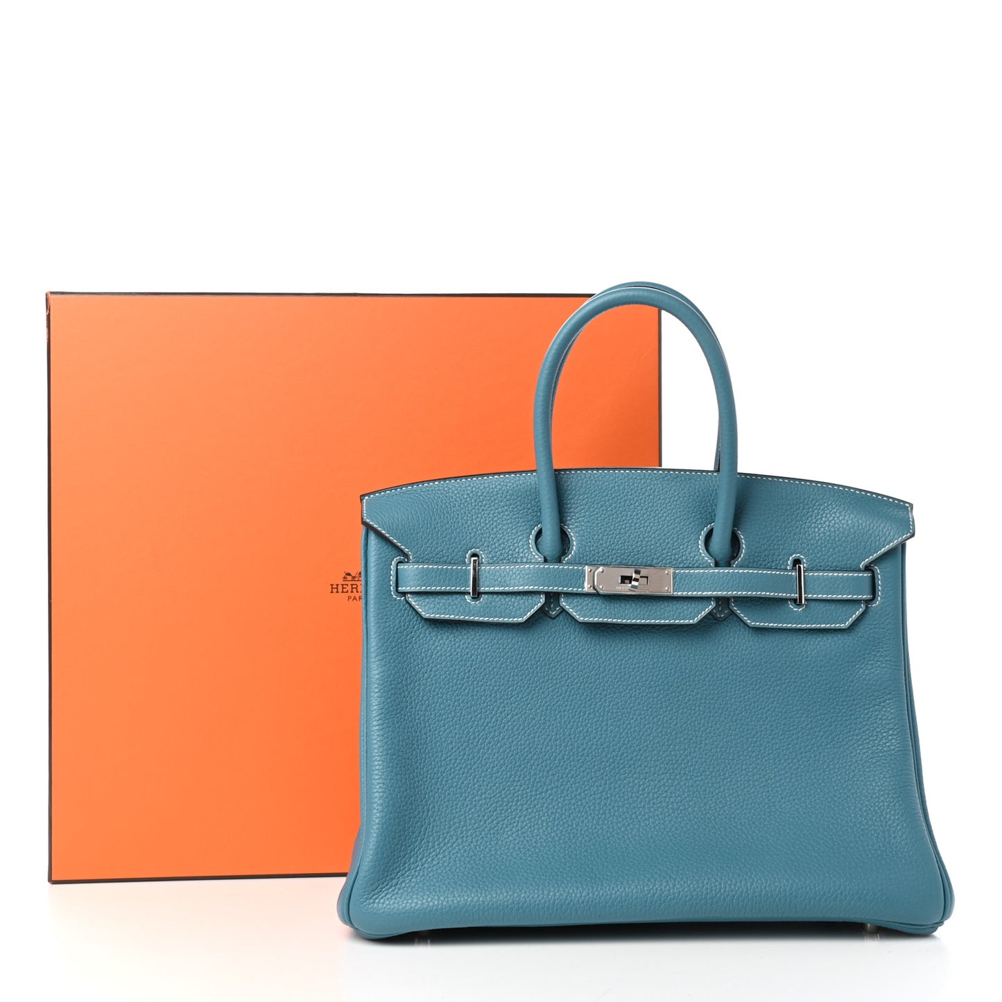 Togo Birkin 35 Blue Jean