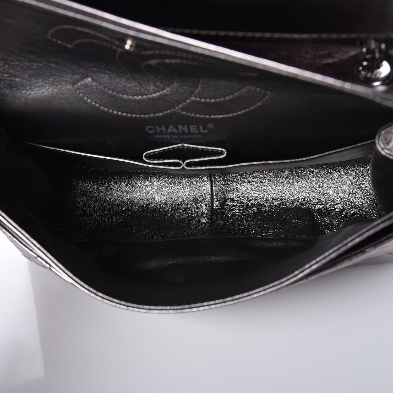 Chanel Metallic Aged Calfskin Quilted 2.55 Reissue 226 Flap Silver 6 of 9