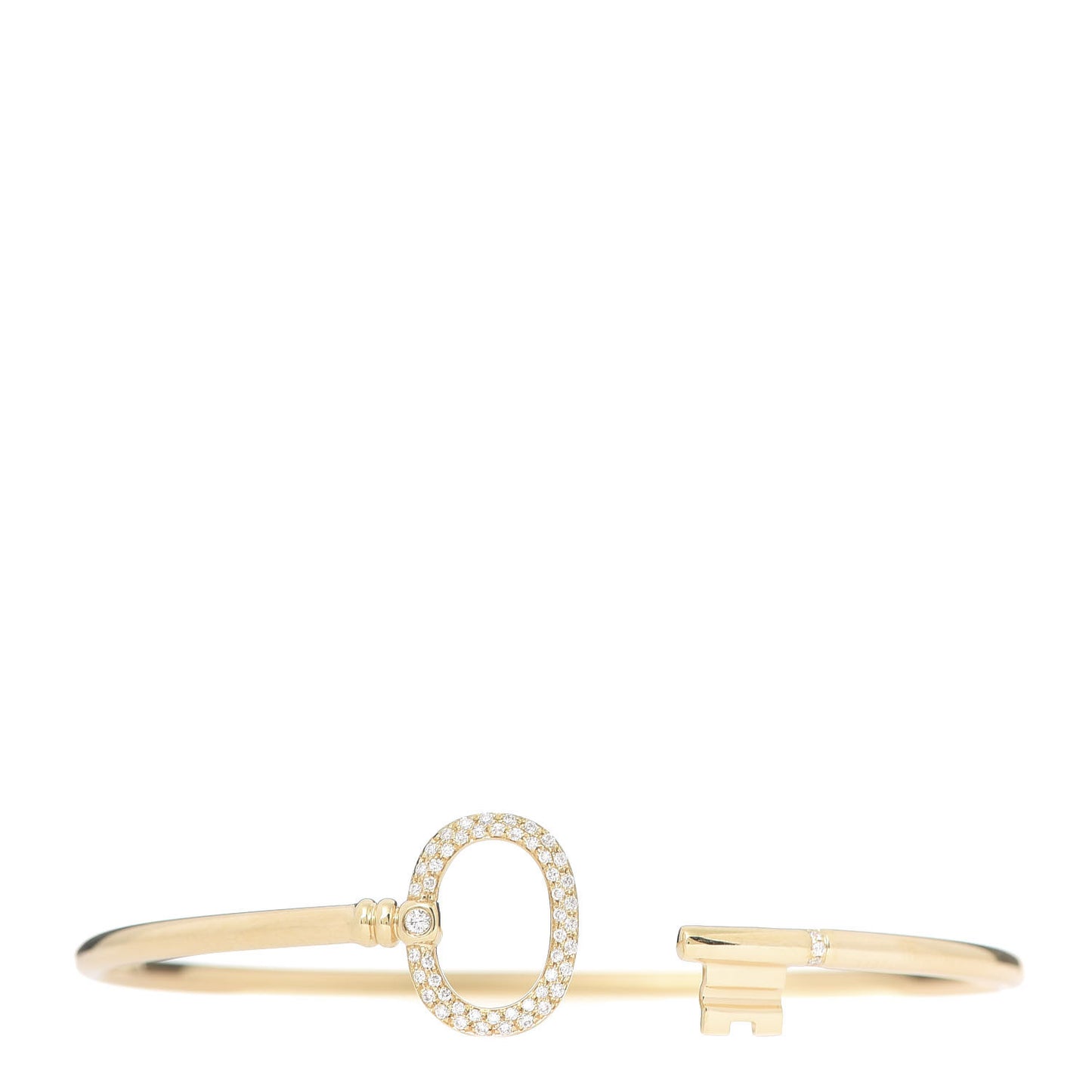 18K Yellow Gold Diamond Keys Wire Bracelet