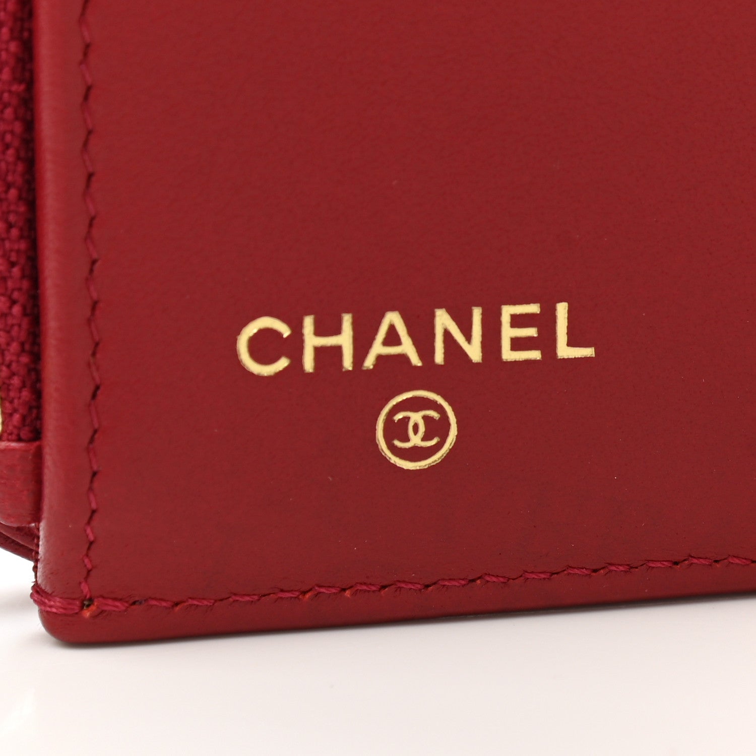 Chanel Shiny Goatskin Quilted Chanel 19 Compact Wallet Red 6 of 6