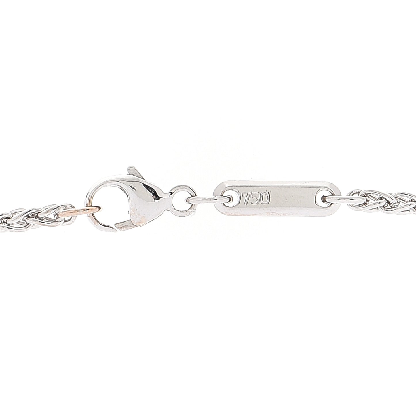 18K White Gold Happy Diamonds Floating Heart Pendant Necklace