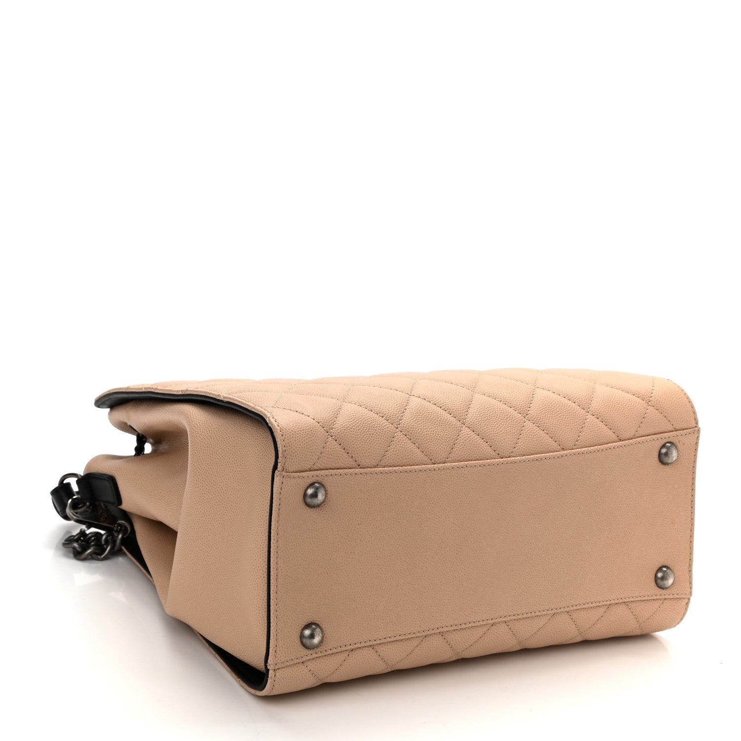 Chanel Caviar Quilted Medium CC Bucket Bag Beige 4 of 10