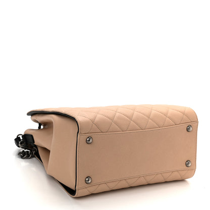 Chanel Caviar Quilted Medium CC Bucket Bag Beige 4 of 10