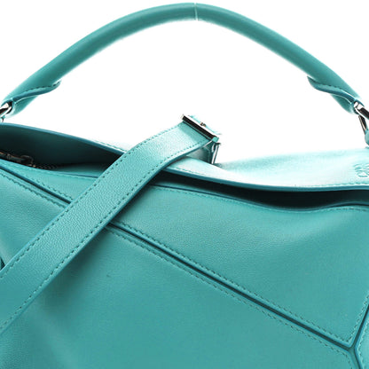 Loewe Nappa Lambskin Small Featherlight Puzzle Bag Aquamarine 7 of 10