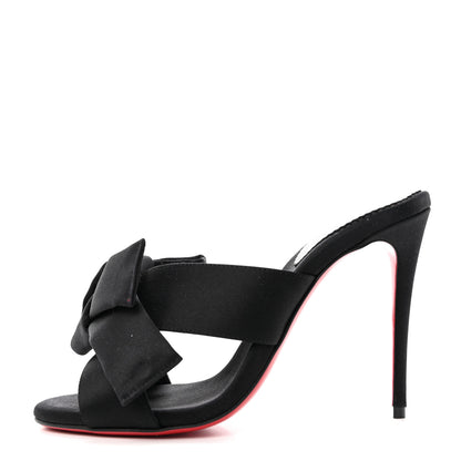 Christian Louboutin Satin Matricia Bow Sandals 36.5 Black 1 of 16