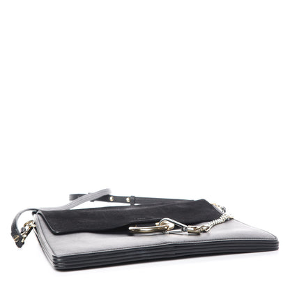 Chloe Suede Calfskin Medium Faye Shoulder Bag Black 4 of 12