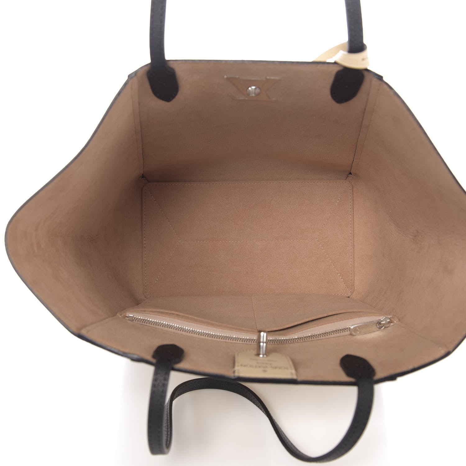 Louis Vuitton Calfskin Lockme Go Tote Black Vanilla 7 of 18