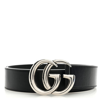 Gucci Plutone Calfskin Palladium Double G 40mm Belt 95 38 Black 1 of 4