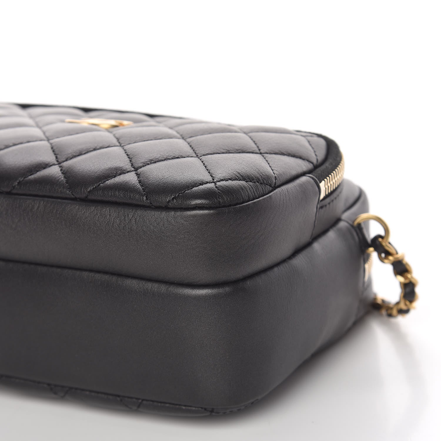 Chanel Calfskin Quilted Day Trips Camera Case Black 9 of 10